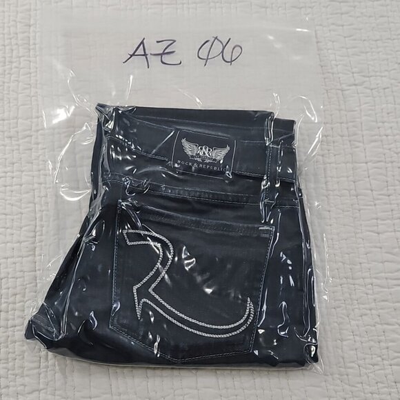 Rock & Republic Stella Jeans Women's 27 (30x29) Straight Dark Blue Denim EUC - Picture 16 of 16